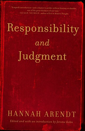 Responsibility and Judgment - Paperback NEW Arendt, Hannah 2005-08-25
