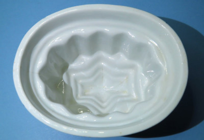 Antique Porcelain Stoneware Food Gelatine Jello Mold 4-3/8  H 1800s