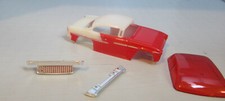 "NEW" T-DASH 50'S COUPE RED/WHITE TWO TONE T JET BODY RED WINDSHIELD 