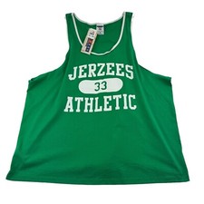 NWT VTG DS Jerzees Athletics Green Cotton Tank Top Made in USA Mens Size 3XL