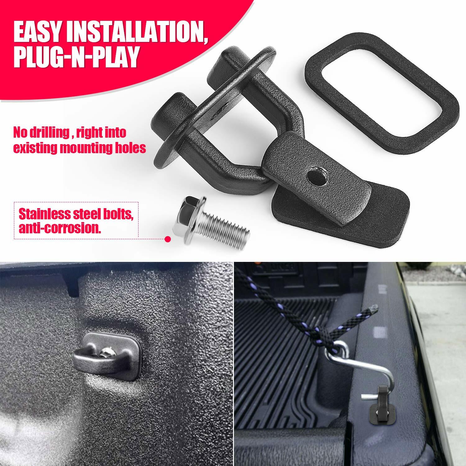 12PCS for GMC Chevy Car accessories Tie Down Anchor Truck Bed Side Wall