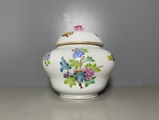 Herend Deckeldose Bonboniere Dose Victoria Blumen Schmetterlinge Rose 1.Wahl