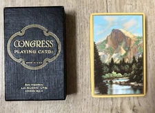 Rare 1920’s CONGRESS gilded Scenic Playing Cards - U.S. Playing Card Co VGC