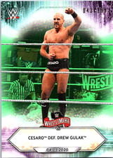 2021 WWE Green Card #45 Cesaro Def Drew Gulak 043/199
