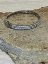 BR SUN SILVER Plate Bangel Braclet 7 Mm