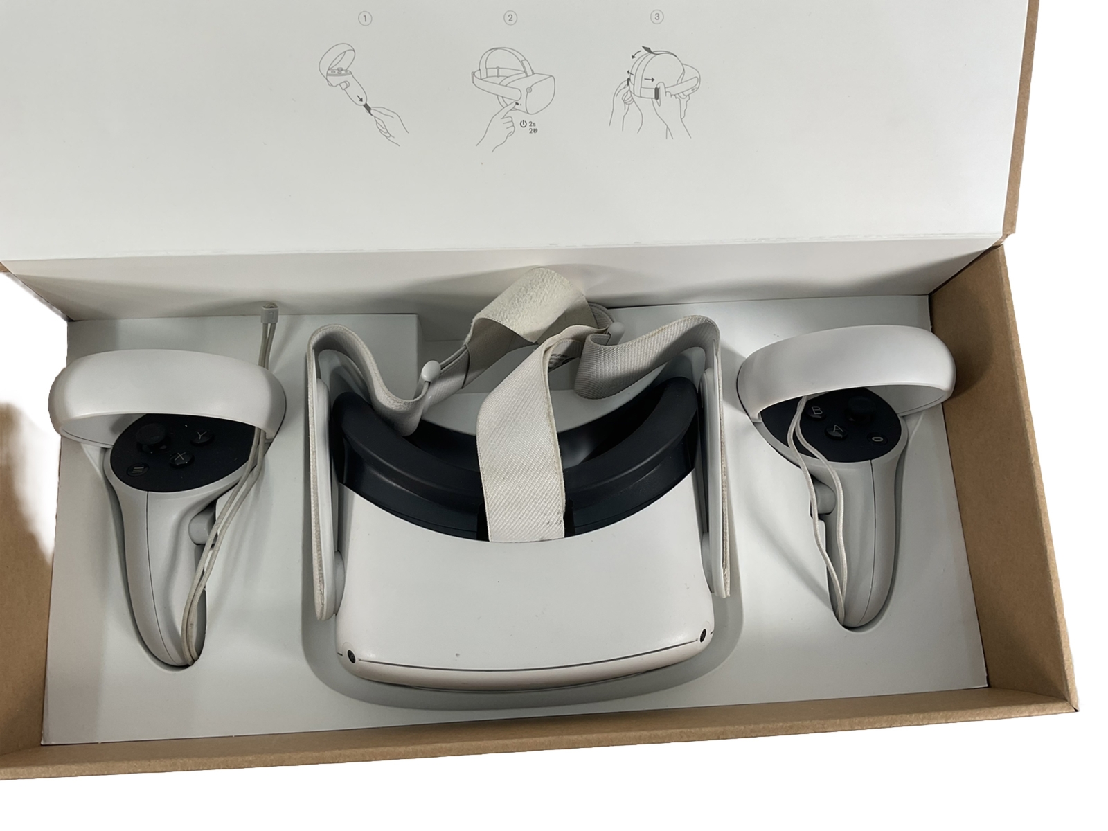 Oculus Facebook Meta Quest 2 128 GB Virtual Reality Gaming Set VR W