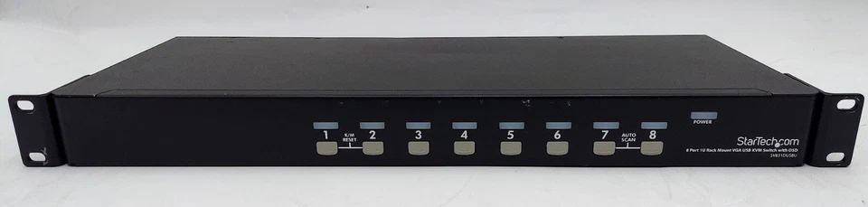 StarTech SV831DUSBU 8 Port 1U Rackmount USB VGA KVM Switch - Image 2 of 4
