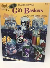 Vintage 1993 American School Of Needlework Gift Baskets In Plastic Canvas 3135