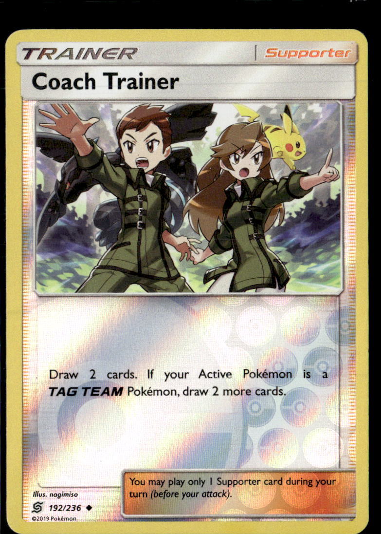 Pokemon Coach Trainer 192/236 Unified Minds Reverse Holo Uncommon
