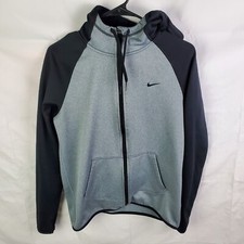 Nike Hoodie Women's Small Gray All Time Full-Zip Therma Training Sweatshirt