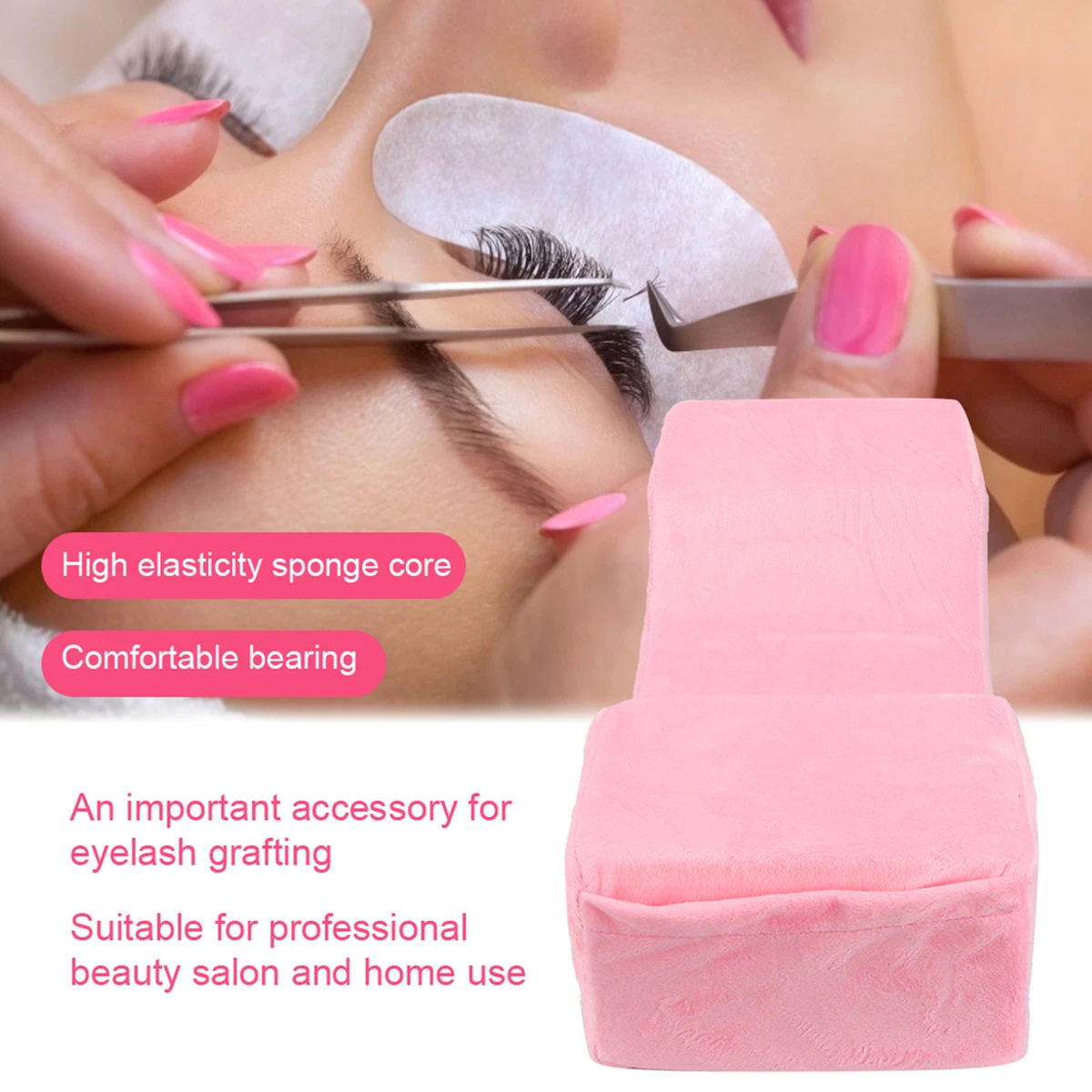 Pink eyelash pillow 2025
