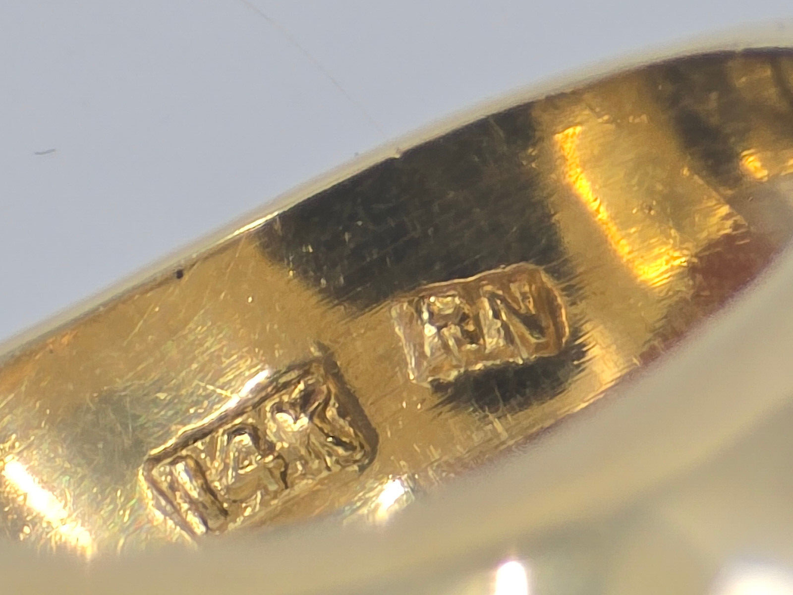 SOLID 14K GOLD signed RN HIPPOCRATES PROFILE CAME… - image 2