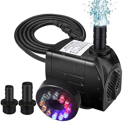 LED Teichpumpe Springbrunnen Wasserspielpumpe Elektrisch Beleuchtung Teiche Pump - Bild 20 von 21