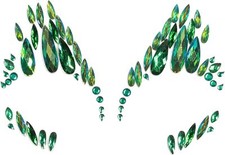 Rave Pasties - Face Crystal Jewels Body Gems for Festivals Fj12 Peacock