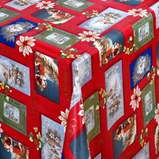 Nappe de Table en Toile Cirée Noël Advent 01388-01 Carré Rond Oval