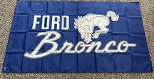 Ford Bronco Flag Banner 3x5 ft Motor Company Car Blue New! Man Cave Garage