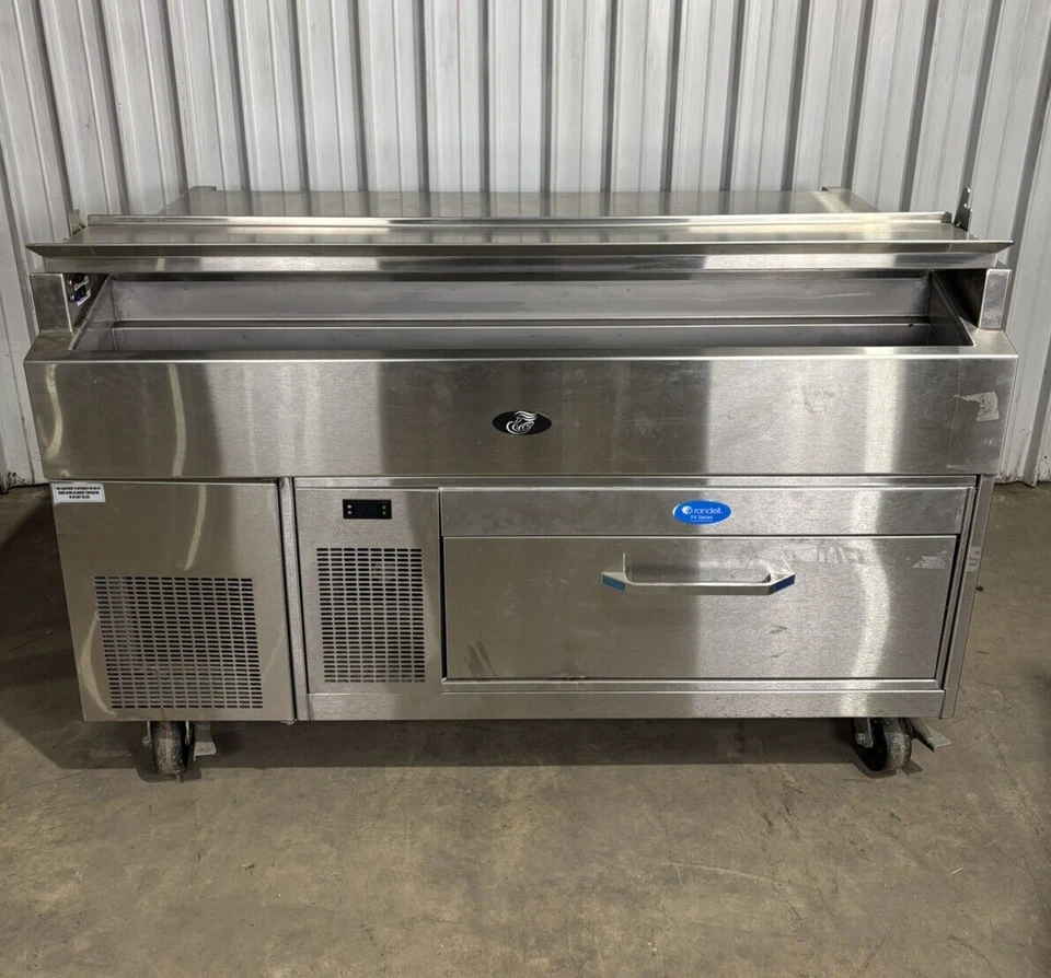 Mesa de preparación Randell FX-1-290 con un cajón refrigerador congelador base de chef 115 V enfría Foto 2 de 4