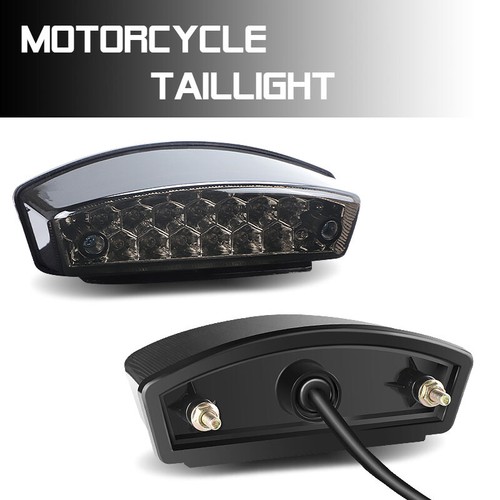 Motorcycle License Plate LED Rear Running Stop Brake Tail Light Lamp For ATV UTV - Picture 4 of 8