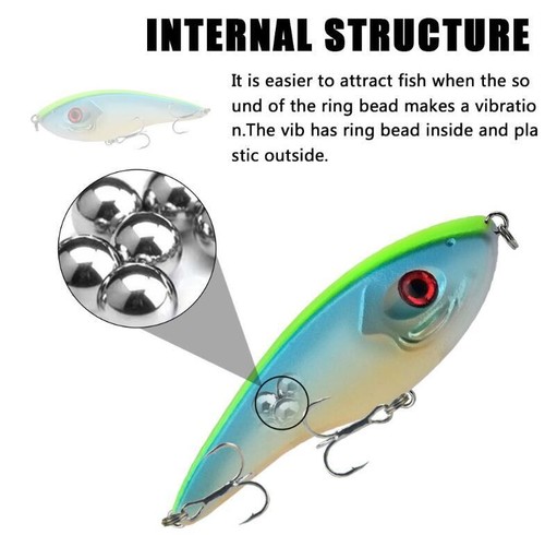 1PCS Fishing Lures VIB Crankbait Sinking 54g Swim Artificial Hard Bait Wobblers - Picture 4 of 10