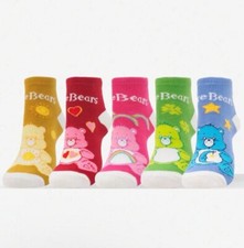 Care Bears Authentic Ankle Socks No Show Booties Kawaii, Rainbow Colors,One Size
