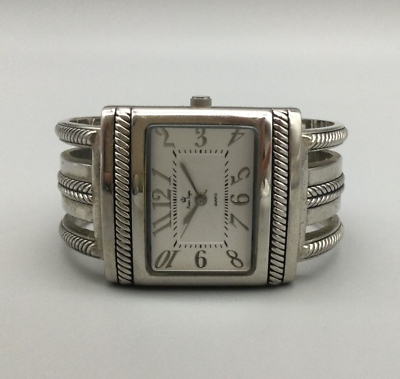 Premier Designs Watch Women 31mm Silver Tone Open Cuff Band  display picture 3