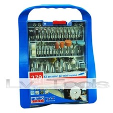 KIT VALIGETTA PER MINI DRILL MINI TRAPANO DREMEL ACCESSORI 279pz GAMBO 3mm