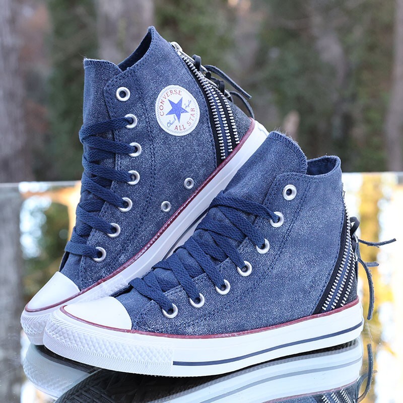 Converse Chuck Taylor All Star Hi Tri Zip Sparkle Women's Size 6
