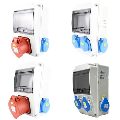 EWH-SHOP Stromverteiler Baustromverteiler CEE Kraftstrom Wandverteiler Strom Verteiler