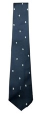 Vintage YSL Yves Saint Laurent Blue Paisley Logo Men's Tie