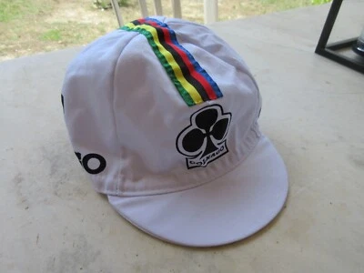 Casquette cycliste CHAMPION DU MONDE COLNAGO World Champion hat berretto vintage - Photo 1/4