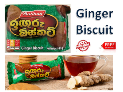 GINGER BISCUIT for Tea Time Ceylon 100% Natural GINGER Flavored Cookie 370g