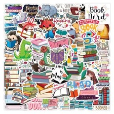 READING Vinyl Stickers D I LOVE BOOKS Read BOOK NERD Teacher LIBRARIAN Decals