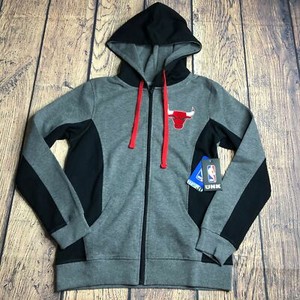 Unk Ultra Game Womens Medium Chicago Bulls Full Zip L S Nba Logo Jacket New Ebay