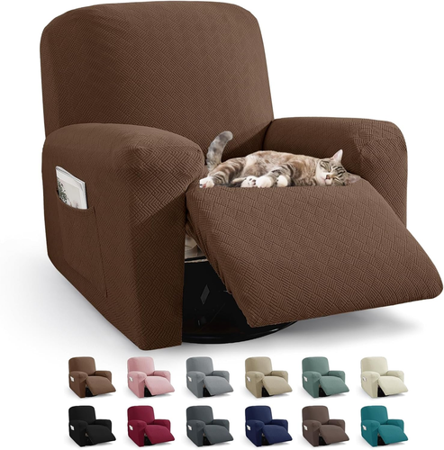 3 Piece Recliner Chair Cover Stretch Lazy Boy Non Slip Covers for Recliner with