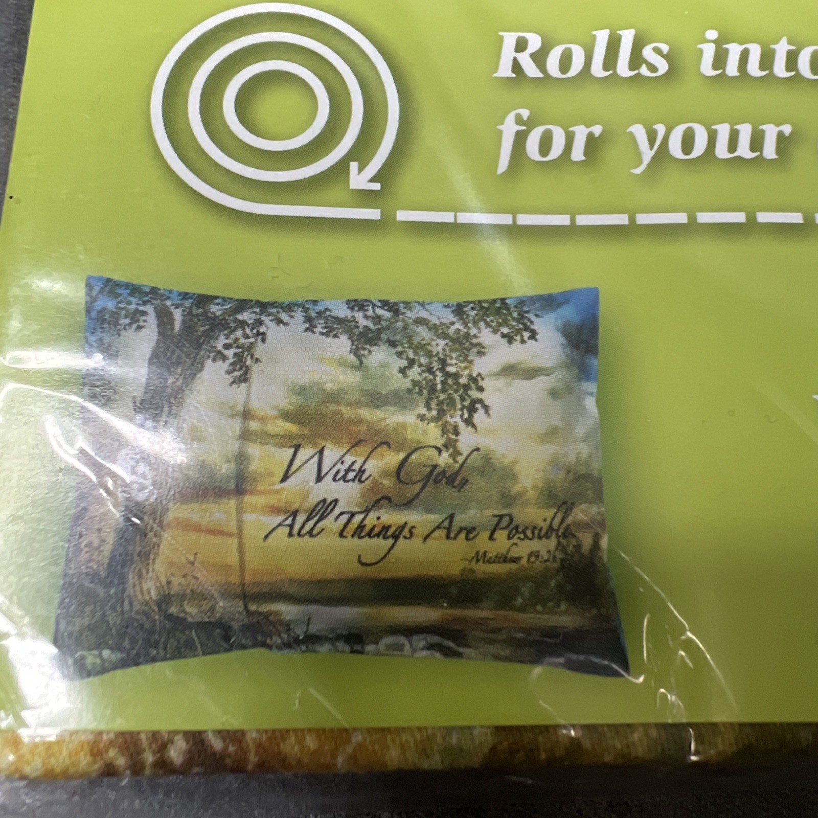 NEW My Pillow Roll & Go Pillowcase With God All Things Possible America 12"x 18"