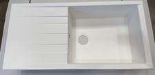 Liquida CU10WH 1.0 Bowl Inset Composite Reversible White Kitchen Sink - GRADED