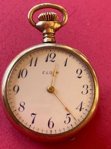 VINTAGE ELGIN GRADE 354 POCKET WATCH,  15 JEWEL, 1911, SIZE 0, 1/2 HUNTER CASE,
