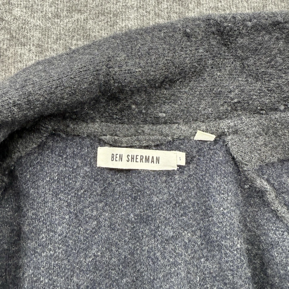 CÁRDIGAN BEN SHERMAN MEZCLA LANA BOTÓN CARBÓN HOMBRE Pequeño Foto 2 de 4