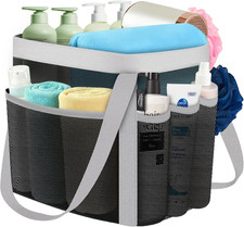 Mesh Shower Caddy Portable for Dorm College Room Essentials, 8-Pocket Large Show