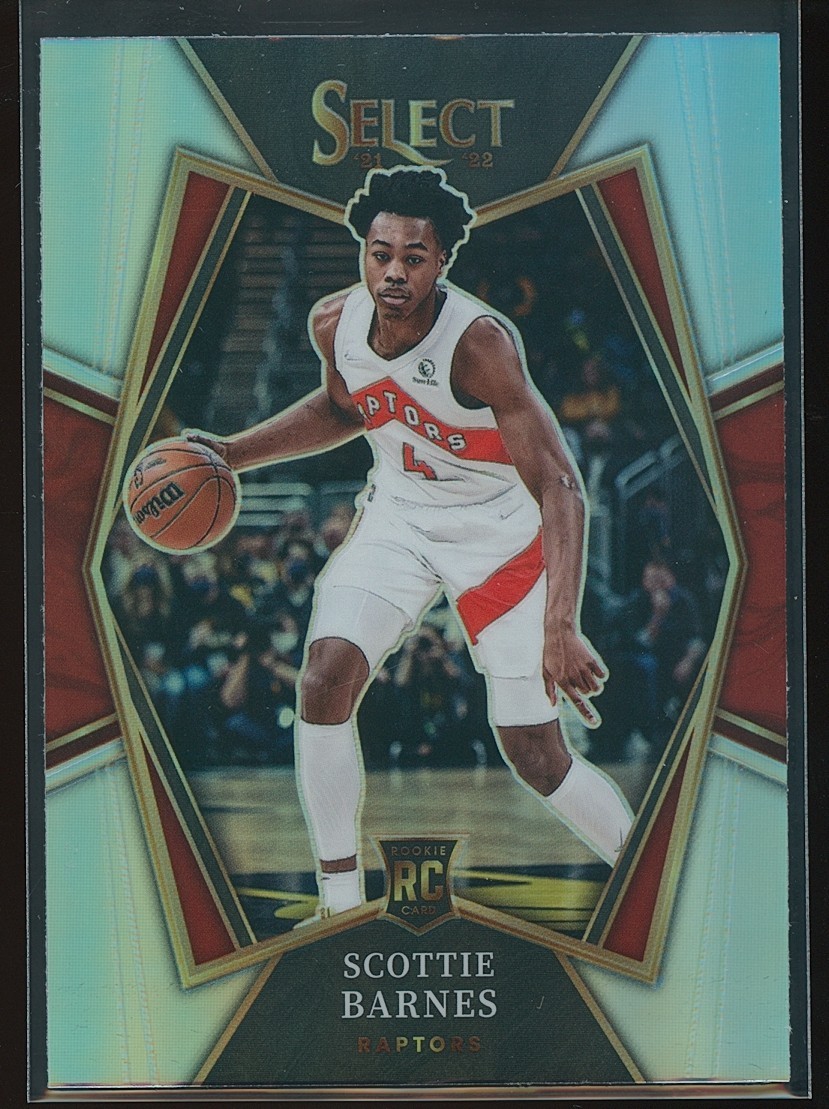 Scottie Barnes 2021-22 Panini Select Premier Level Silver Prizm #111 Rookie RC