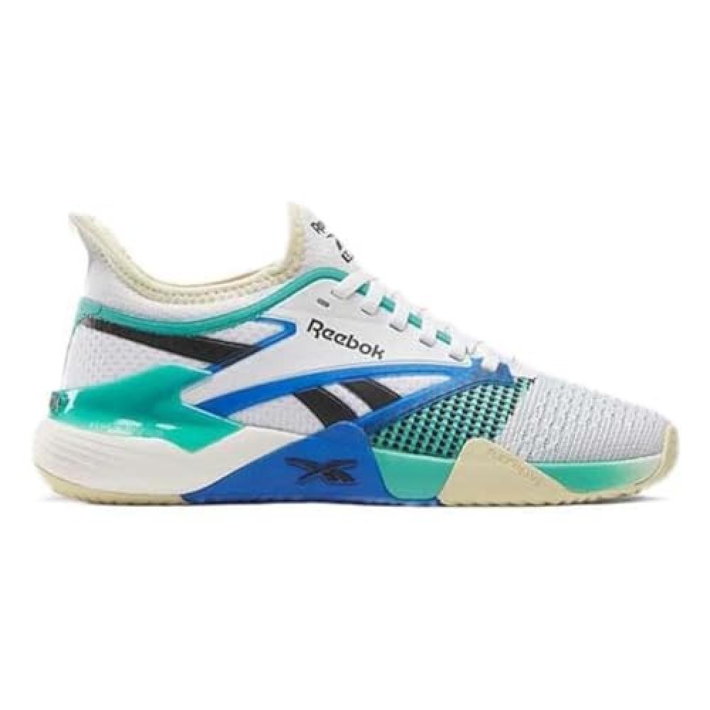 (TG. 40.5 EU) Reebok Nano Court, Sneaker Donna, Ftwr White/Weathered White/Unlsh