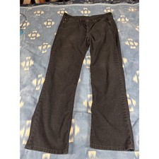Levis 514 Straight Fit Corduroy Pants Mens W36 L32 Black 5-Pocket Cords