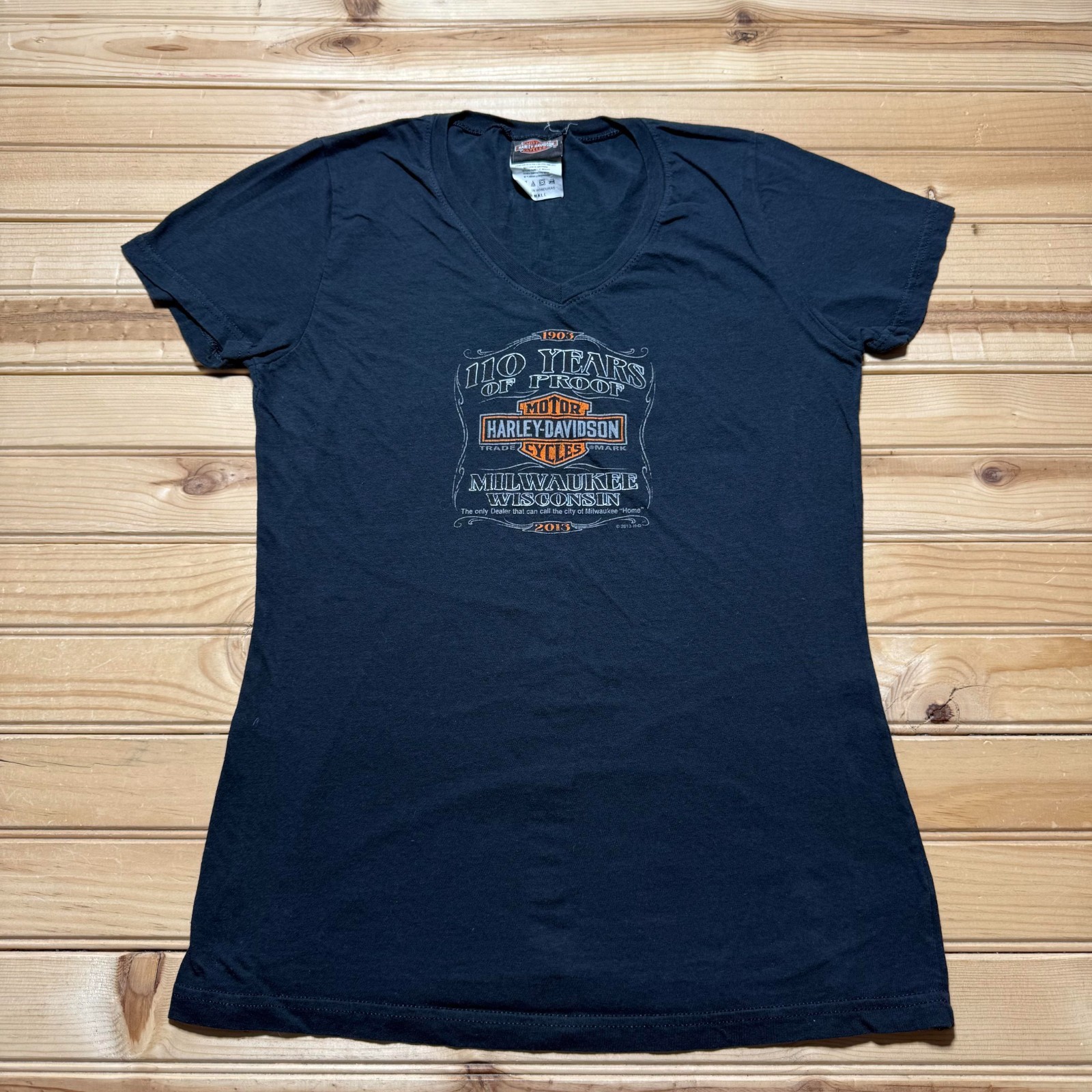 Harley-Davidson 110 Years of Proof Milwaukee Wisconsin Biker T-Shirt Size Small