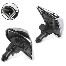 2Pcs Left & Right Side Headlight Washer Nozzle Jet Chrome for Chrysler 300 12-14