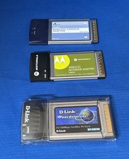 Lot 3 Motorola Wireless Notebook Card Airlink And D-Link Cardbus Adapters