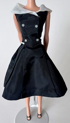 Vintage 1962 BARBIE AFTER FIVE 5 #934 Dress & Black Open Toe Heels EXCELLENT!