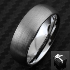 4/6/8mm Classy Gorgeous Brushed Silver Tungsten Plain Wedding Band Ring