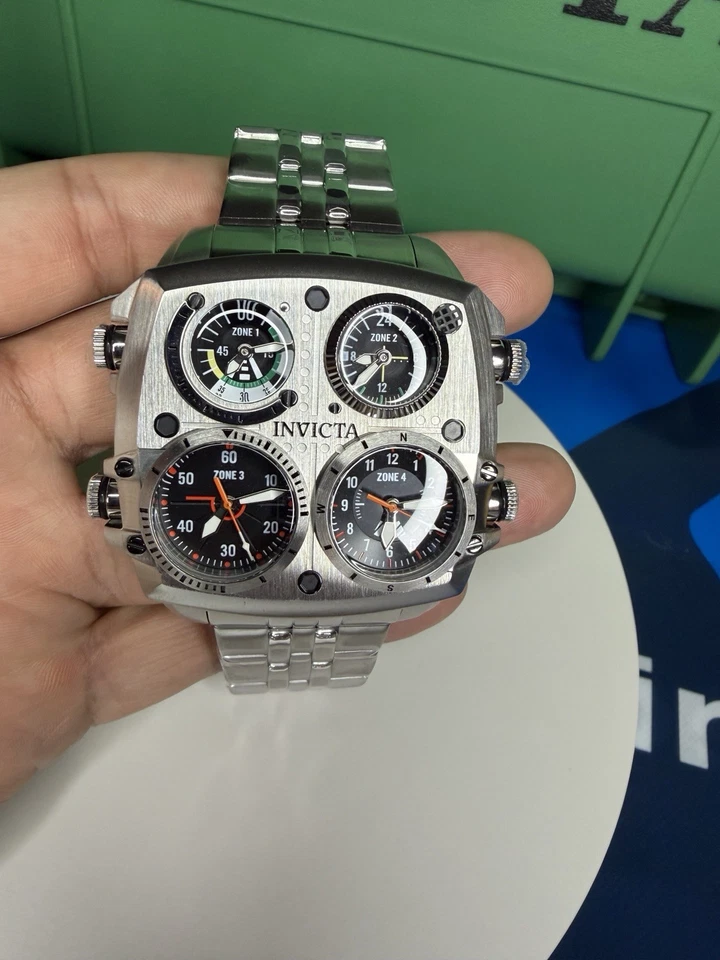 🔥NEW🔥Invicta Aviator✈️ Pilot ZULU TIME 50mm 4-Time Zone Men’s Watch 49605  - Image 3 of 4