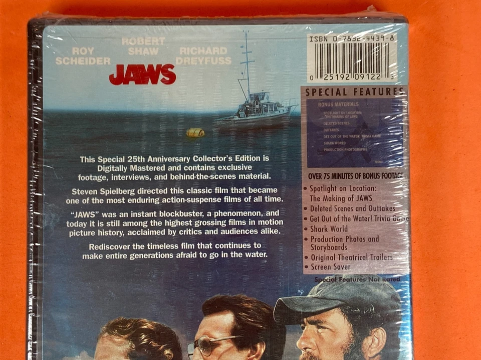 Jaws DVD 25th anniversary edition BRAND NEW and SEALED region 1 Steven Spielberg - Image 3 of 4