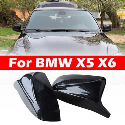 For BMW X5 X6 E70 E71 07-13 Carbon Fiber Replaces M Style Side Mirror Caps Cover